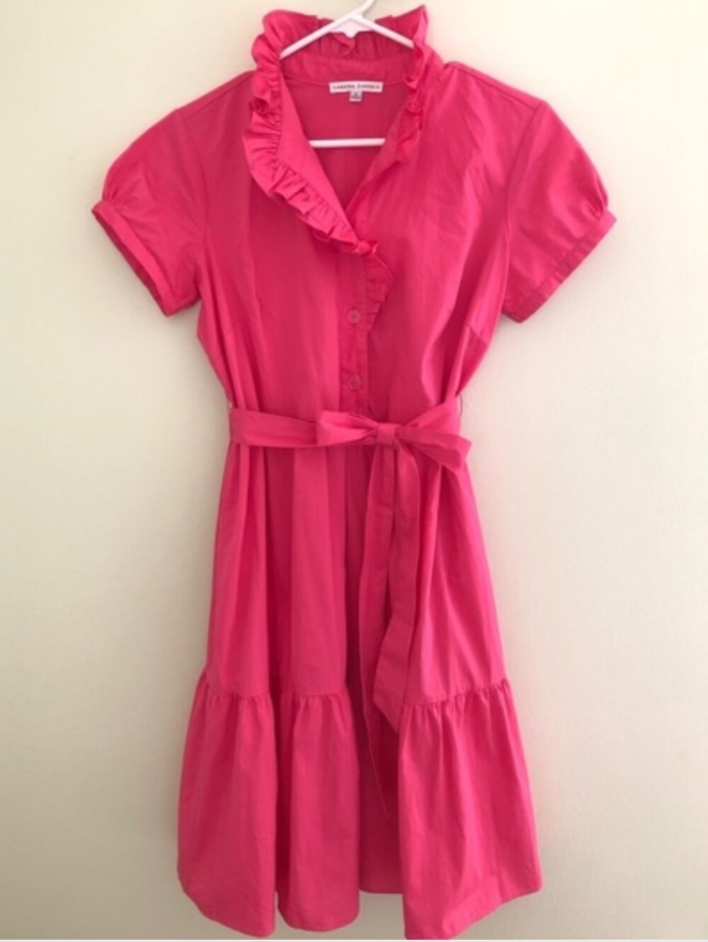 New!!! Sandra Darren ✨️ Women's Midi Pink Cotton Dress Size 6